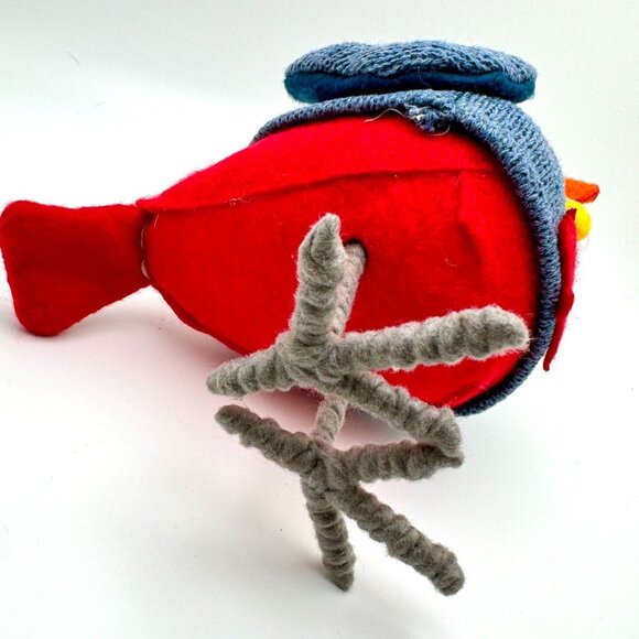 Target Handmade Festive Bird Plush With Sweater & Earmuffs 6 Inch Christmas - Picture 4 of 6